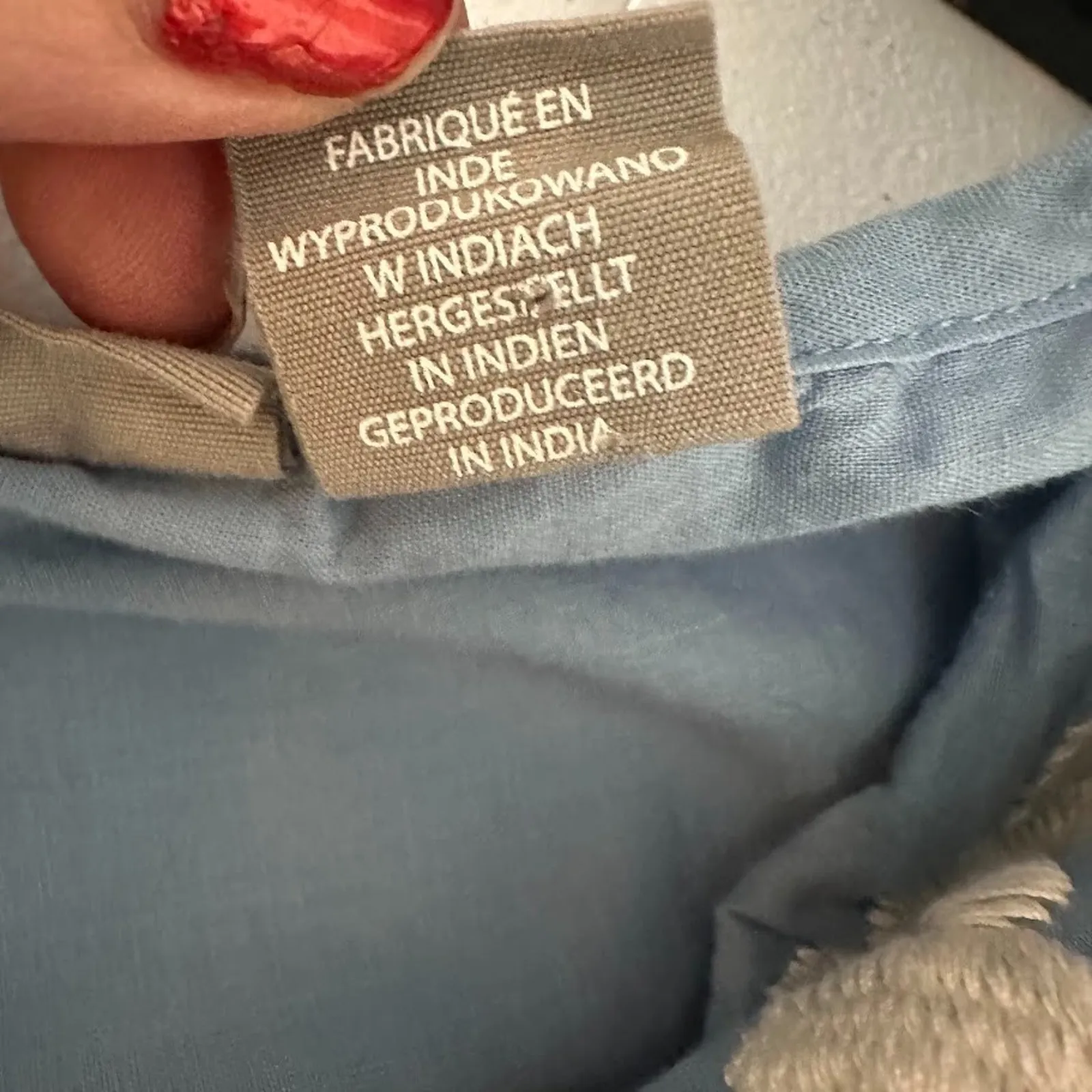 Lucky Brand Dress Sz M Blue Midi Floral Embroidered Tiered Ruffle Peasant Boho - Image 8