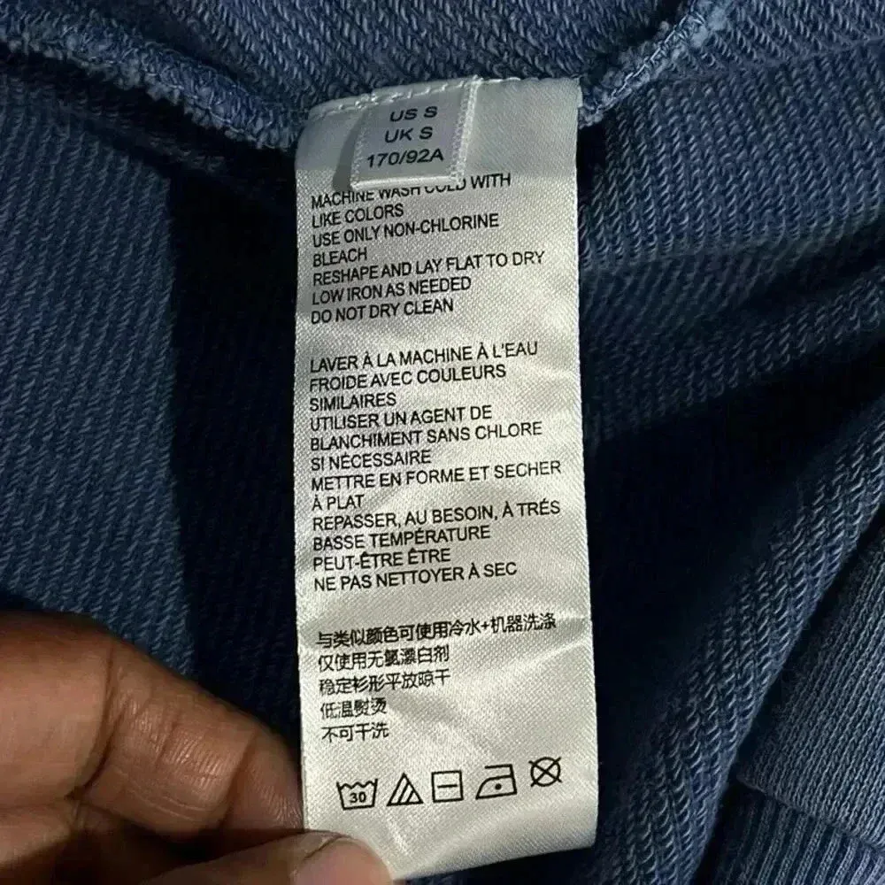 Anthropologie Pilcro Flynn Blue Hoodie Sweatshirt Women’s Long Sleeve Small - Image 3