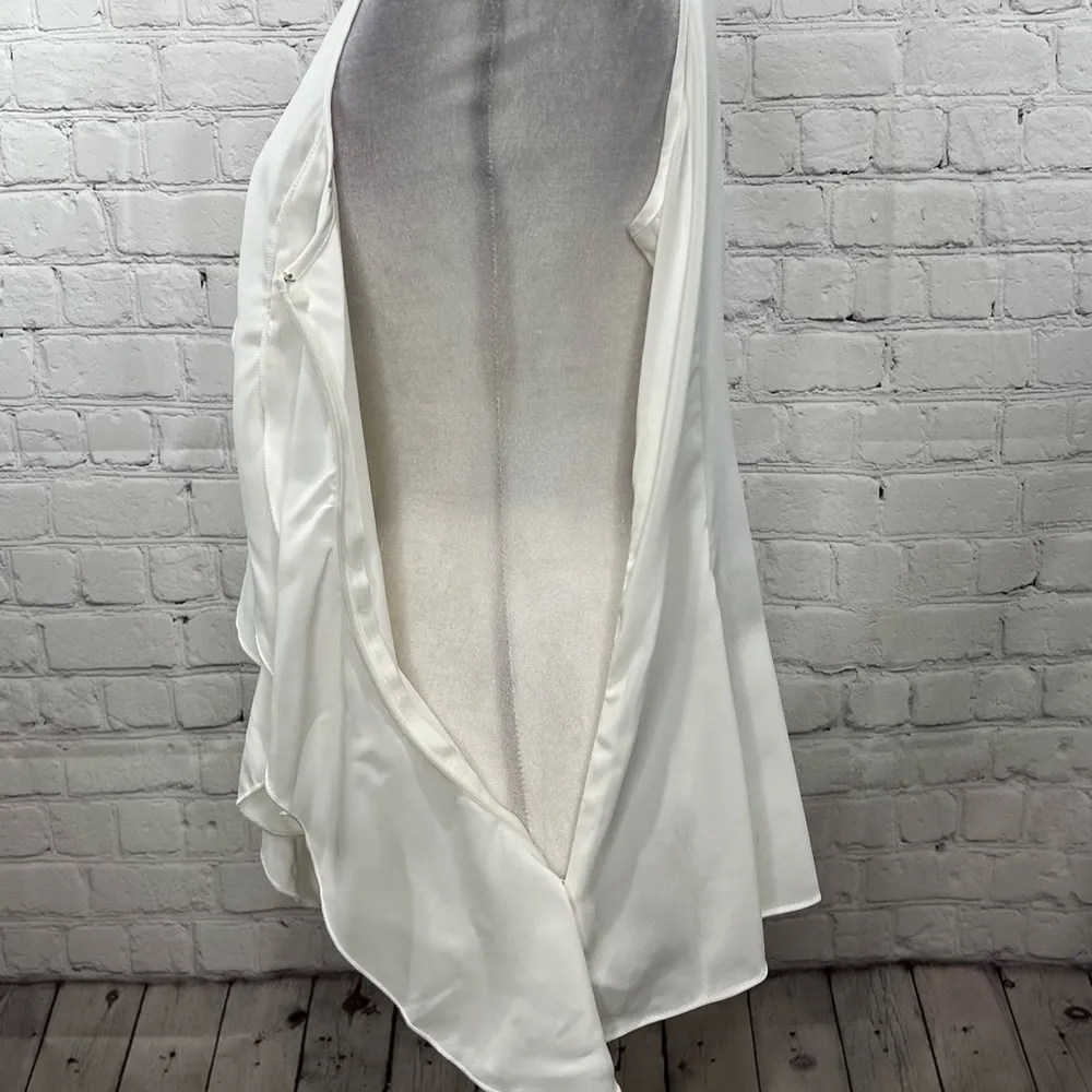 NWT Spense Tank Top Ivory Ruffle Sleeveless M Lunch Brunch Party Work Chic Glam Size M - Image 14