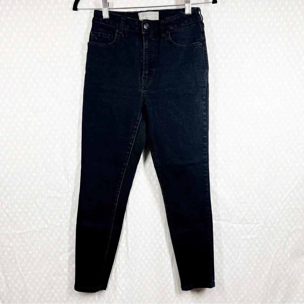 Everlane Black The Curvy‎ High Rise Crop Skinny Jeans - Image 3