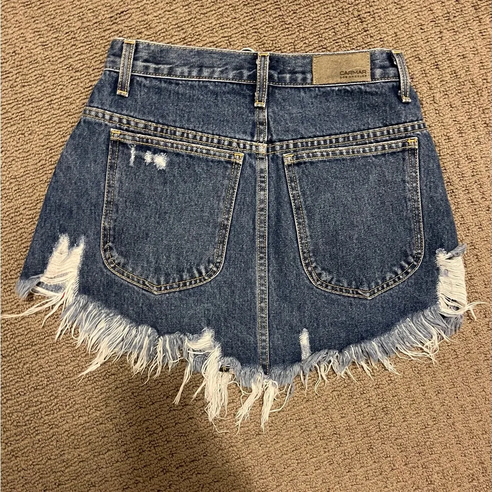 💛CARMAR Los Angeles Mini Skirt Denim, Size 27 Blue - Image 2