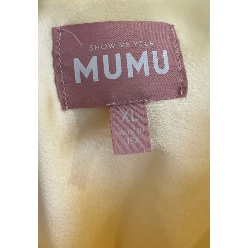 Show Me Your Mumu Jodie Dress in Yellow Luxe Satin XL - Image 6