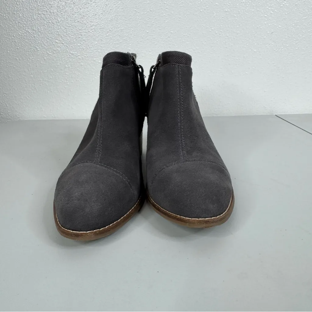 Toms Gray Suede Ankle Boots Size 8 - Image 2