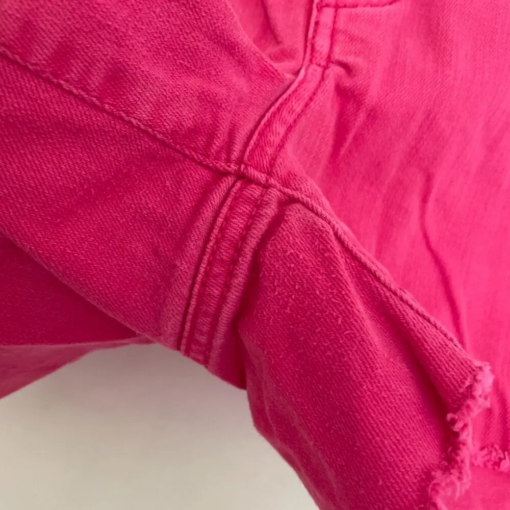 TORRID Plus Size Hot Pink Cutoff Fraying 3.5" Inseam Denim Shorts Jean Shorts 12 - Image 9