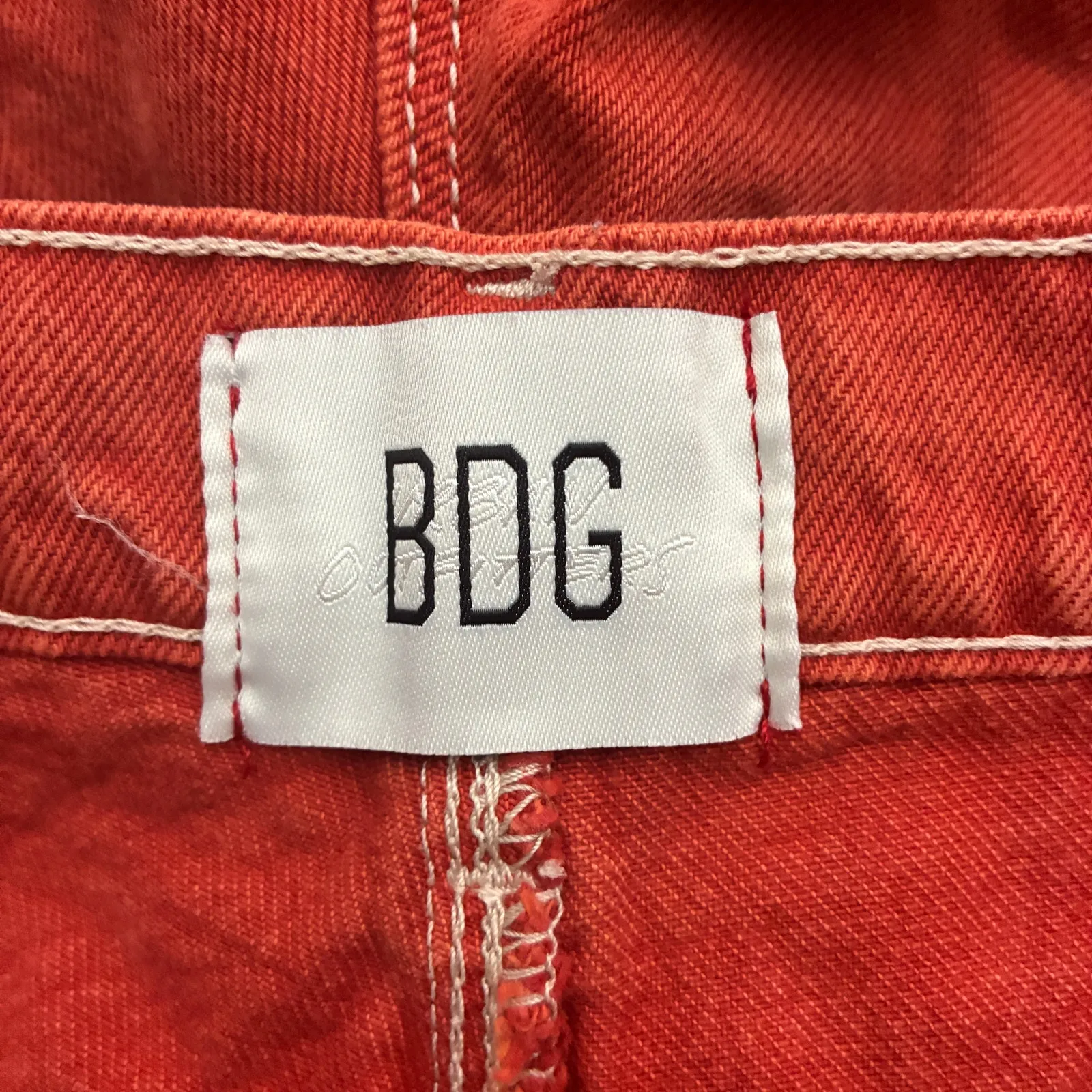 Urban Outfitters Split Hem Straight Leg Jeans Womens 28 Burnt Orange Retro Y2K - Image 7