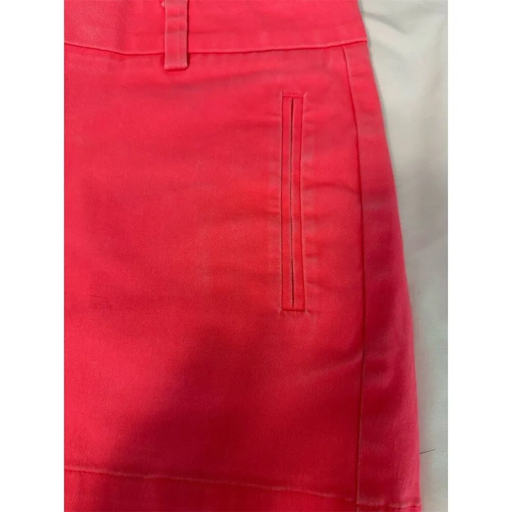a.n.a Women's Pink Chino Twill Shorts Size 8 Casual Summer - Image 6