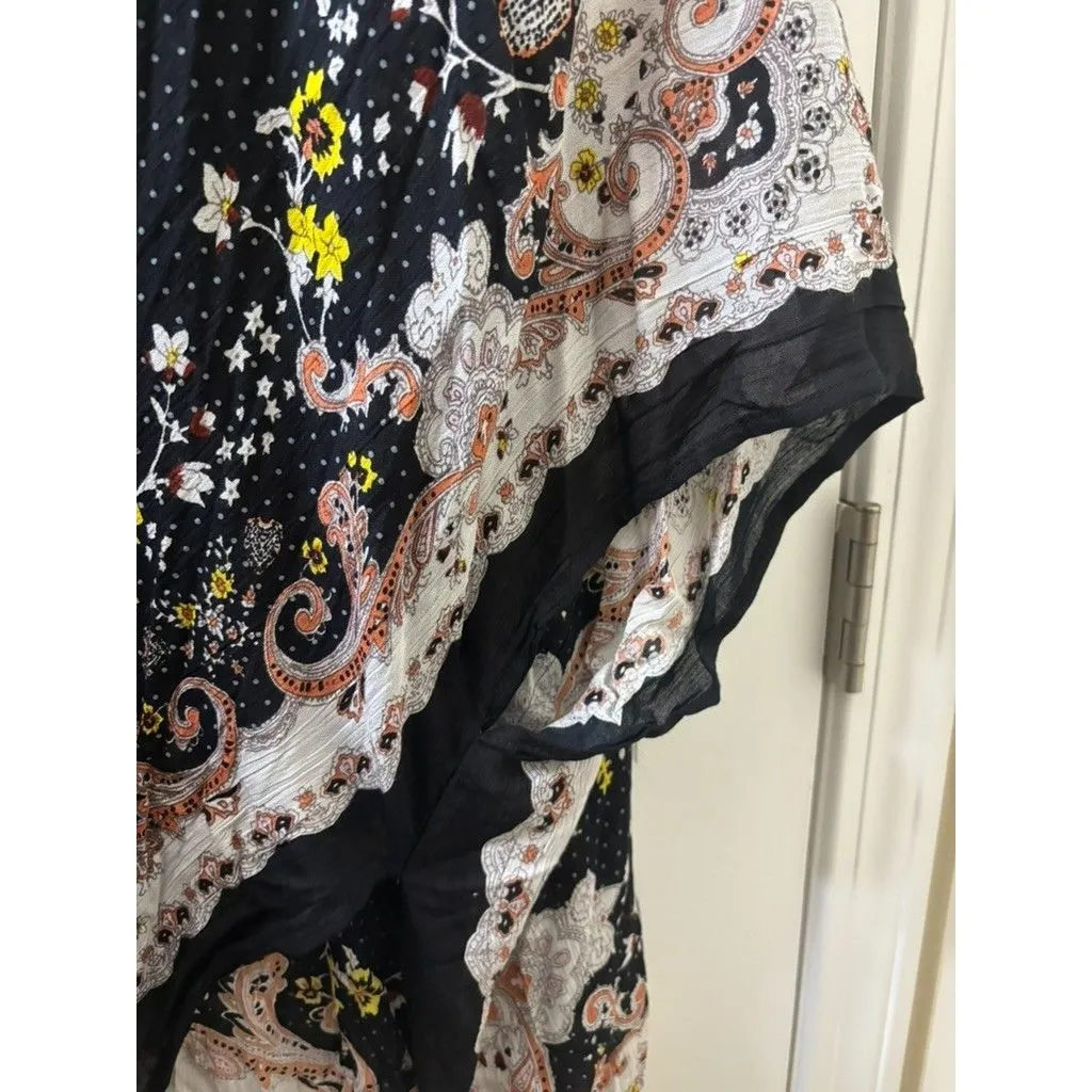 Vince Camuto Open Front Kimono Jacket w/Tassels bohemian paisley Print Size OS - Image 6