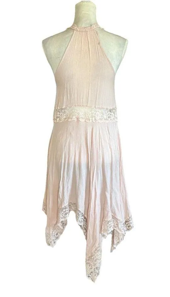 Free People Sheer Lace Panel Dress Boho  Fairy Balletcore Coquette  Sz M READ - Image 10