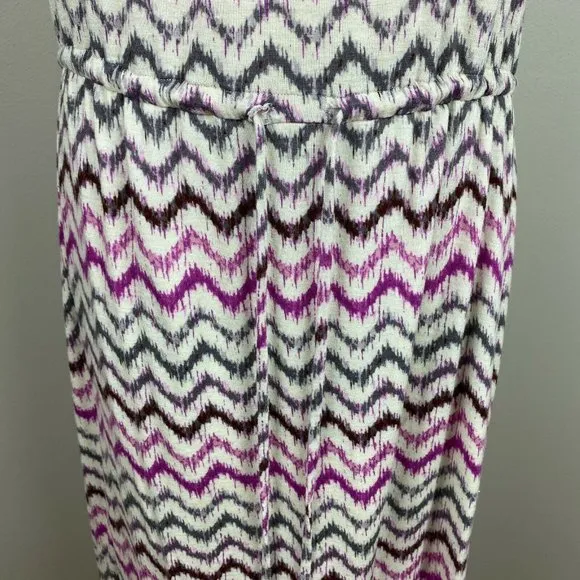 Best Society Maxi Dress M Multicolor‎ Printed Racerback Sleeveless Tie Size M - Image 8