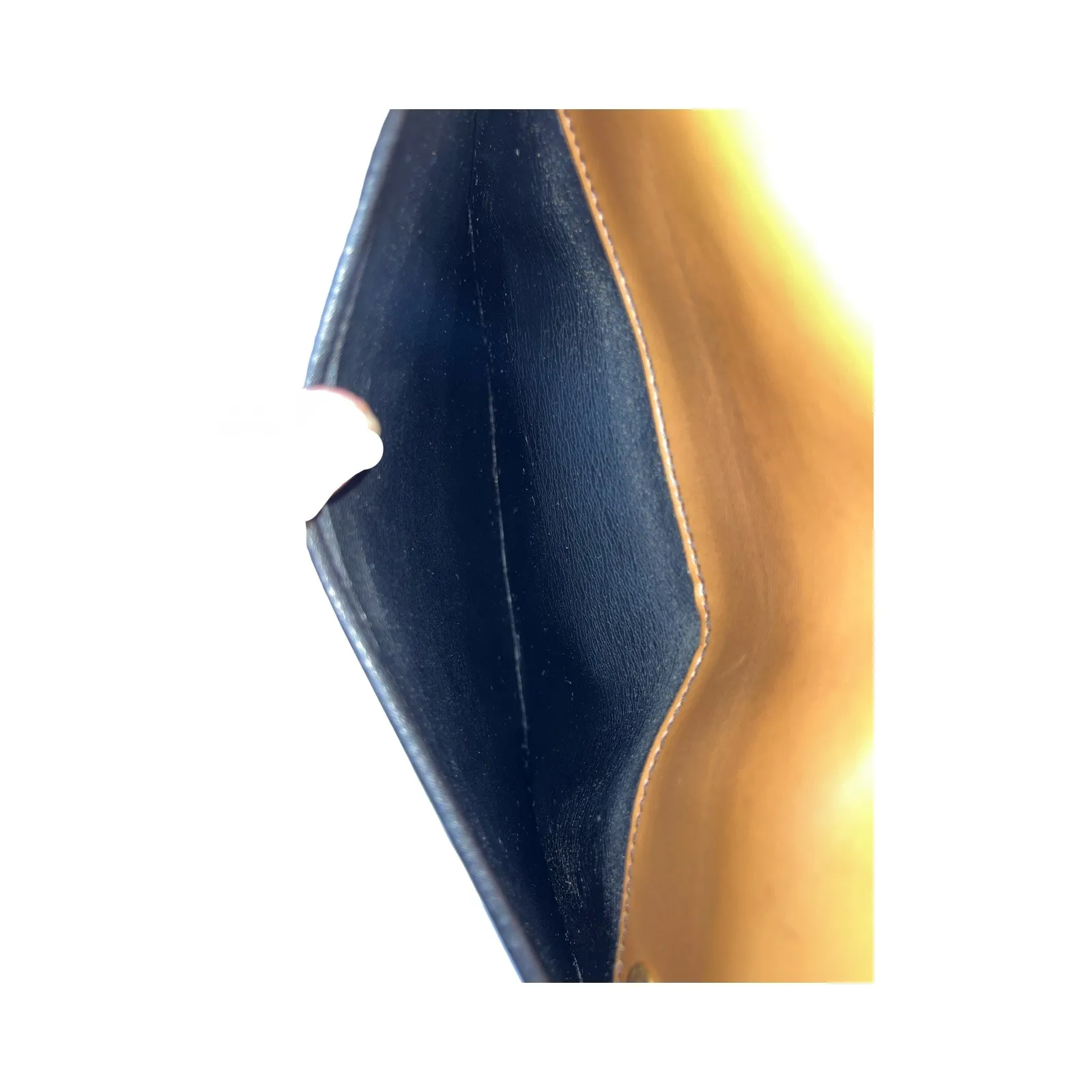 Vintage Christian Dior Black Tan Leather Crossbody Saddle Bag Snap Pouch - Image 11