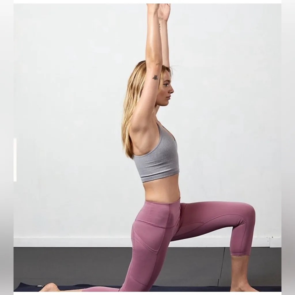 NWOT Free People XS Out Of Your League Legging Tibetan Rose Pink High Rise - Image 2