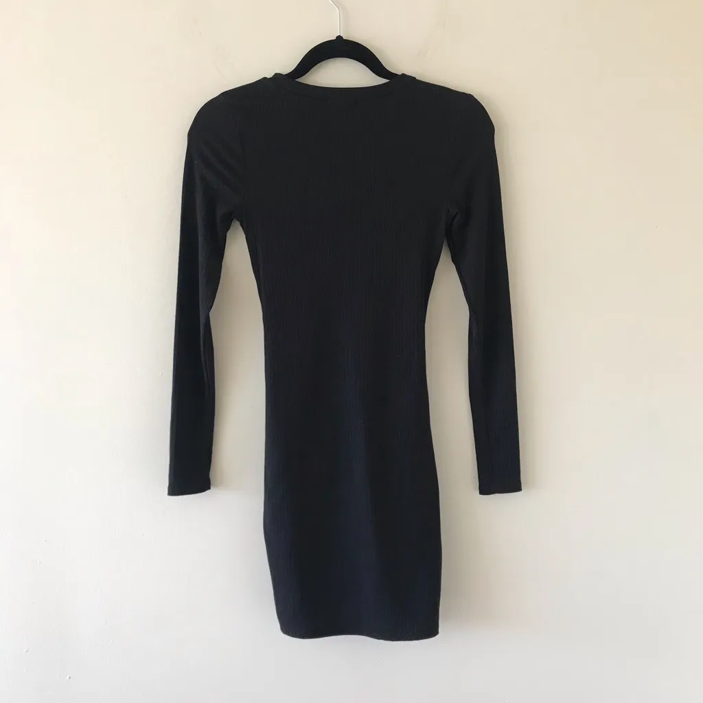 Francesca’s Harper Heritage Ribbed Long Sleeved Ruched Dress, NWT - Image 7