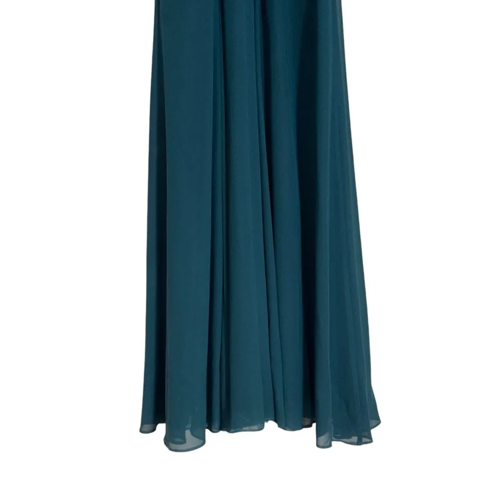 Jenny Yoo Dark Teal High Neckline Maxi Formal Gown / Dress Women’s US 4 - Image 8