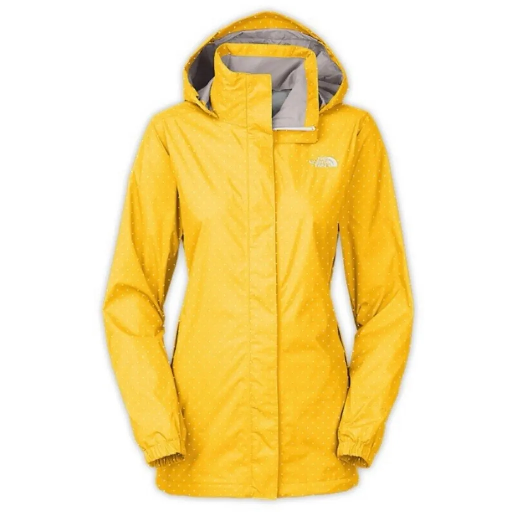 The North Face Women’s Yellow Polka Dot Resolve Waterproof Parka Jacket Medium - Image 11
