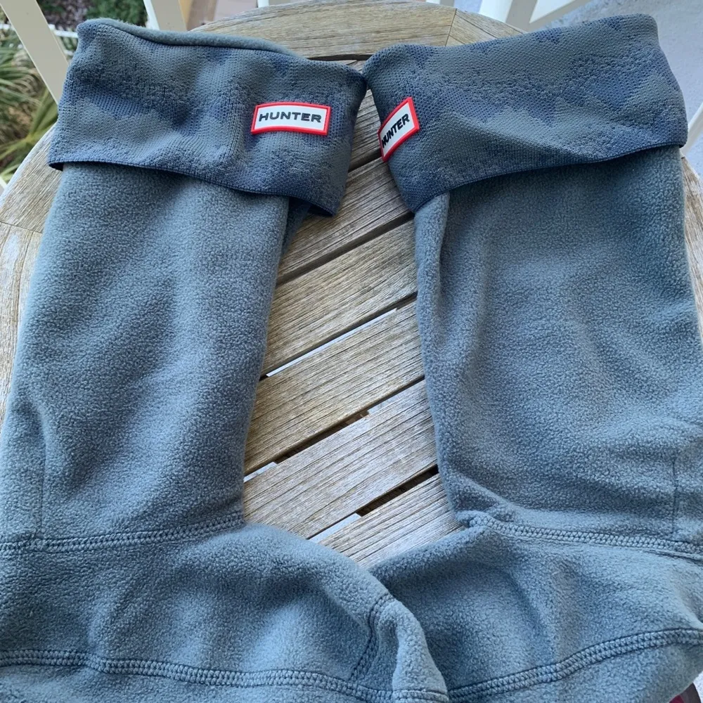 Hunter  Storm Stripe Knitted Cuff Boot Sock New - Image 3