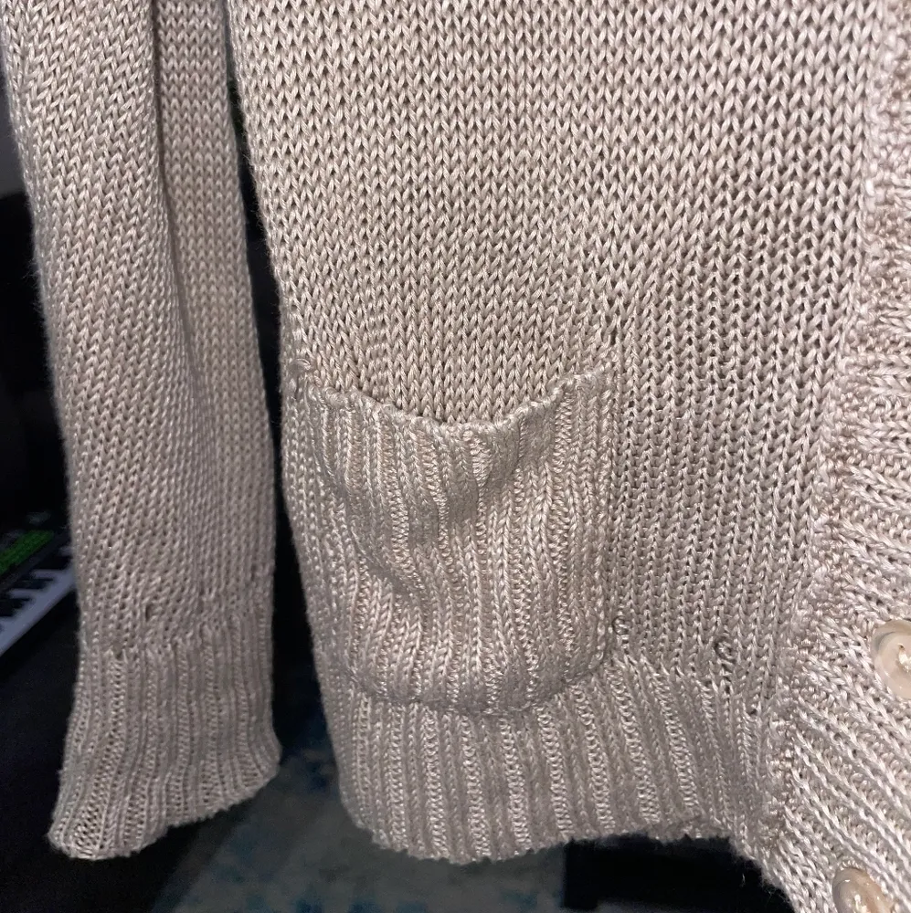 Banana Republic Cardigan Sweater Womens Small Linen Knit Y2K Old Money Preppy - Image 7