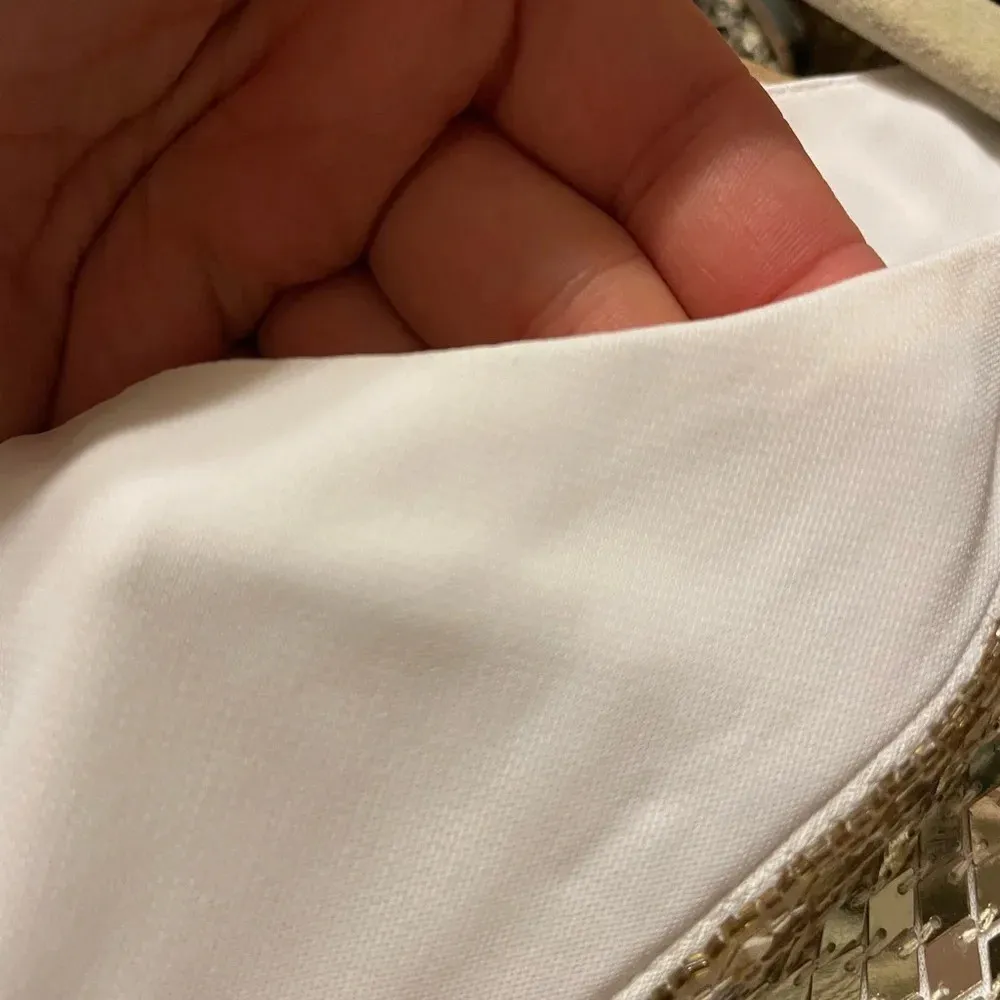 EMILIO PUCCI WHITE BEADED RUCHED DRESS - Image 4