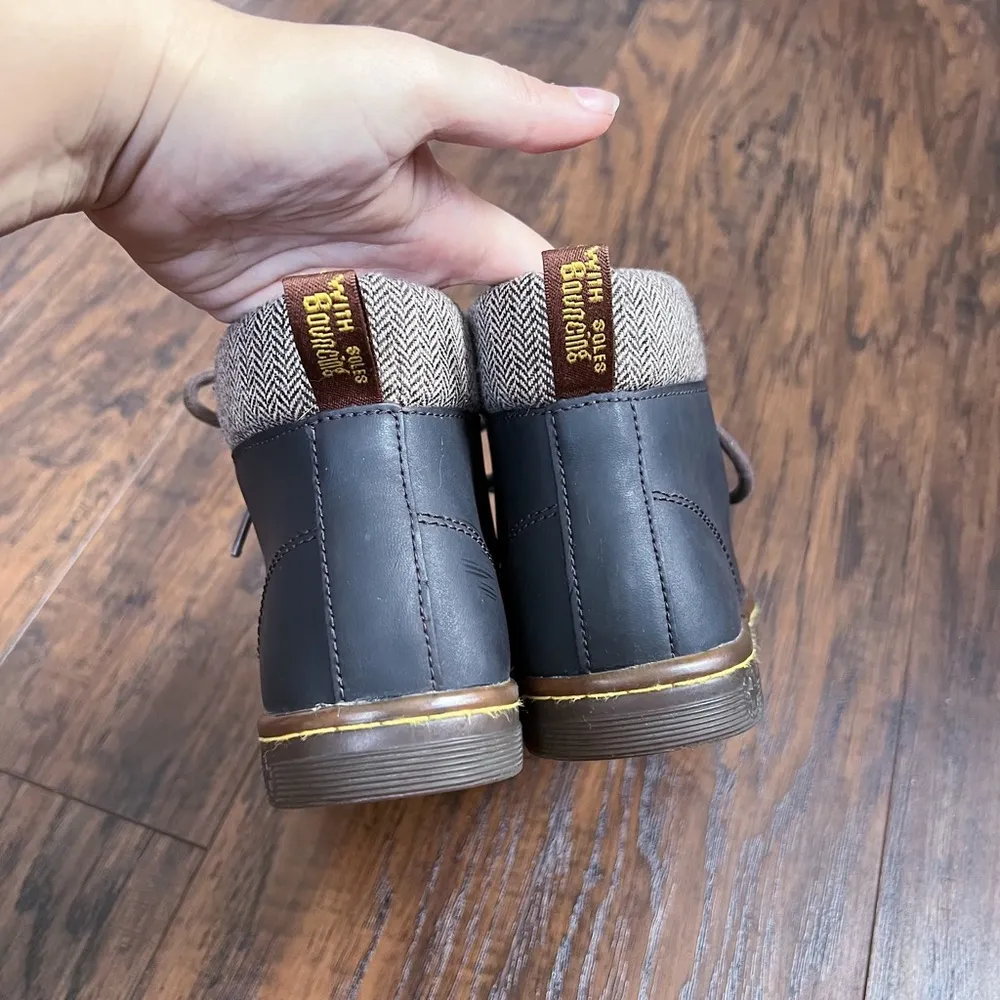 Dr Martens • Maelly Gaucho Wildhorse Lamper boot brown leather herringbone tweed - Image 8