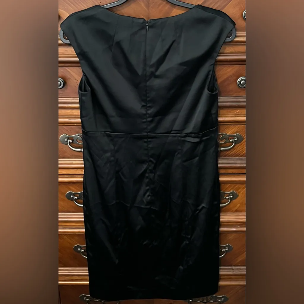 Vintage Calvin Klein Satin Sweetheart Neckline Empire Waist Mini Dress 17” P2P - Image 2