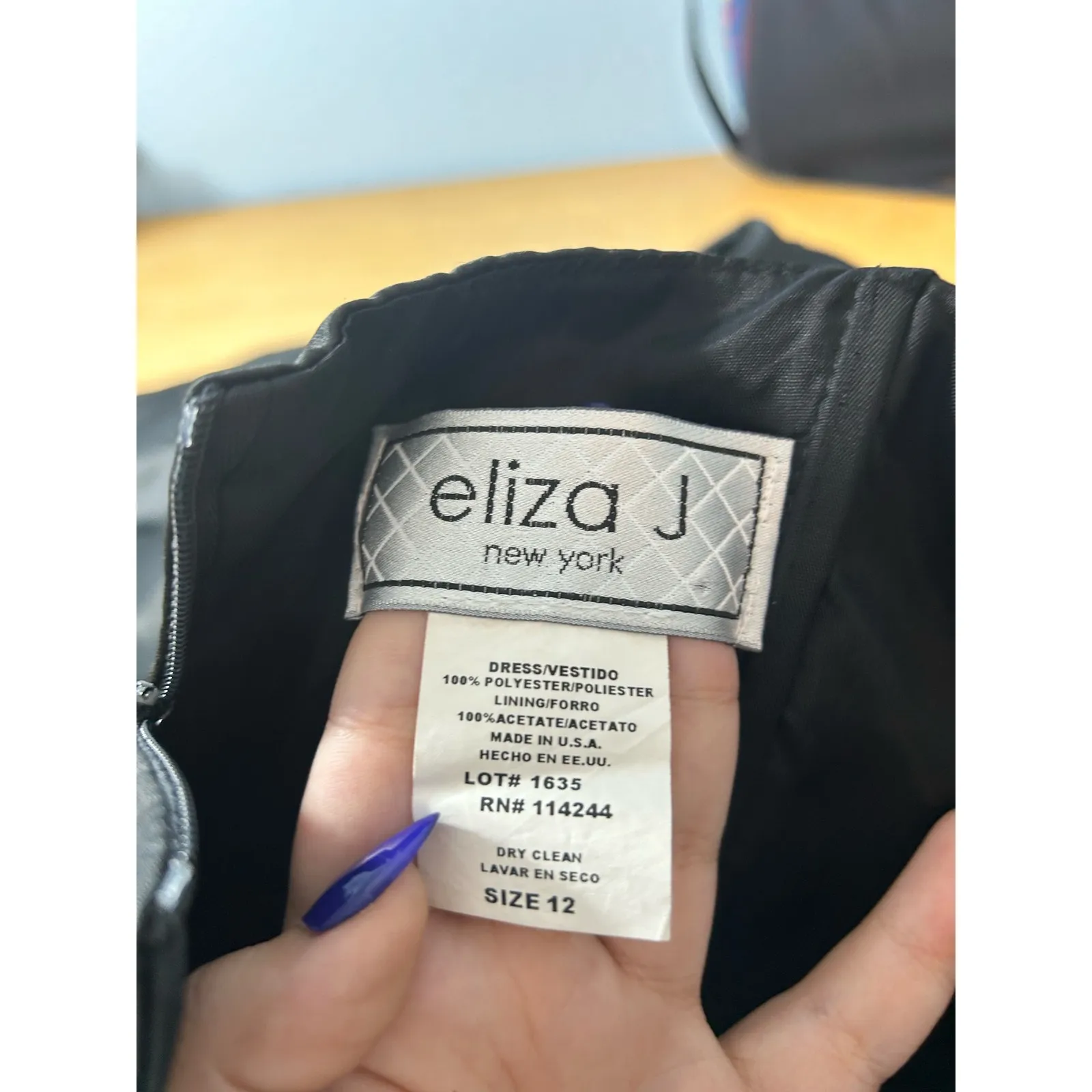 Eliza J Cocktail Dress Size Small Black Satin Strappy Bow Whimsygoth Prom Club - Image 7