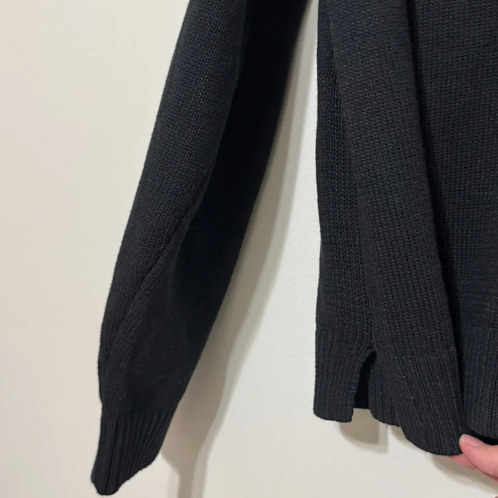 J. CREW Cotton-blend V-neck cardigan sweater size XXL Black - Image 6