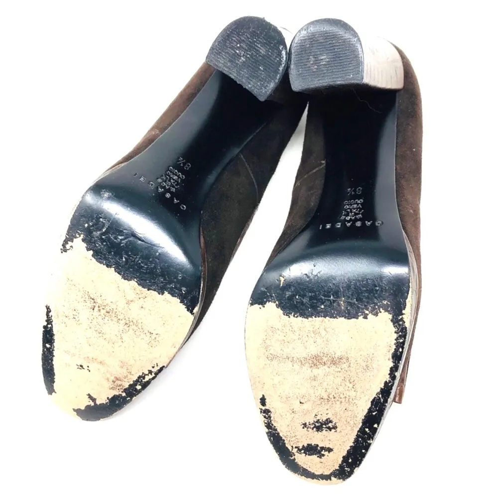 CASADEI brown suede heels - Image 7