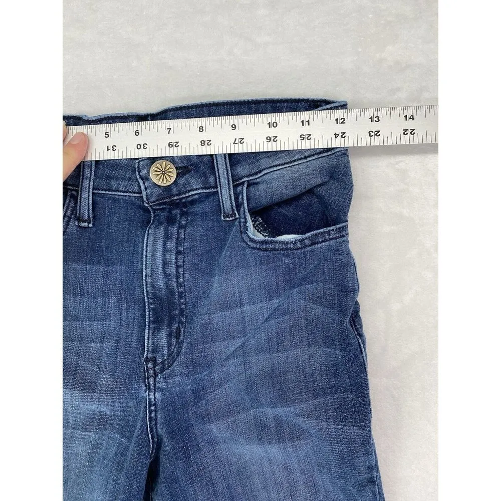 Show Me Your Mumu Blue Soho Zip Up Skinnies jeans Vintage rain wash Sz 25 - flaw - Image 2