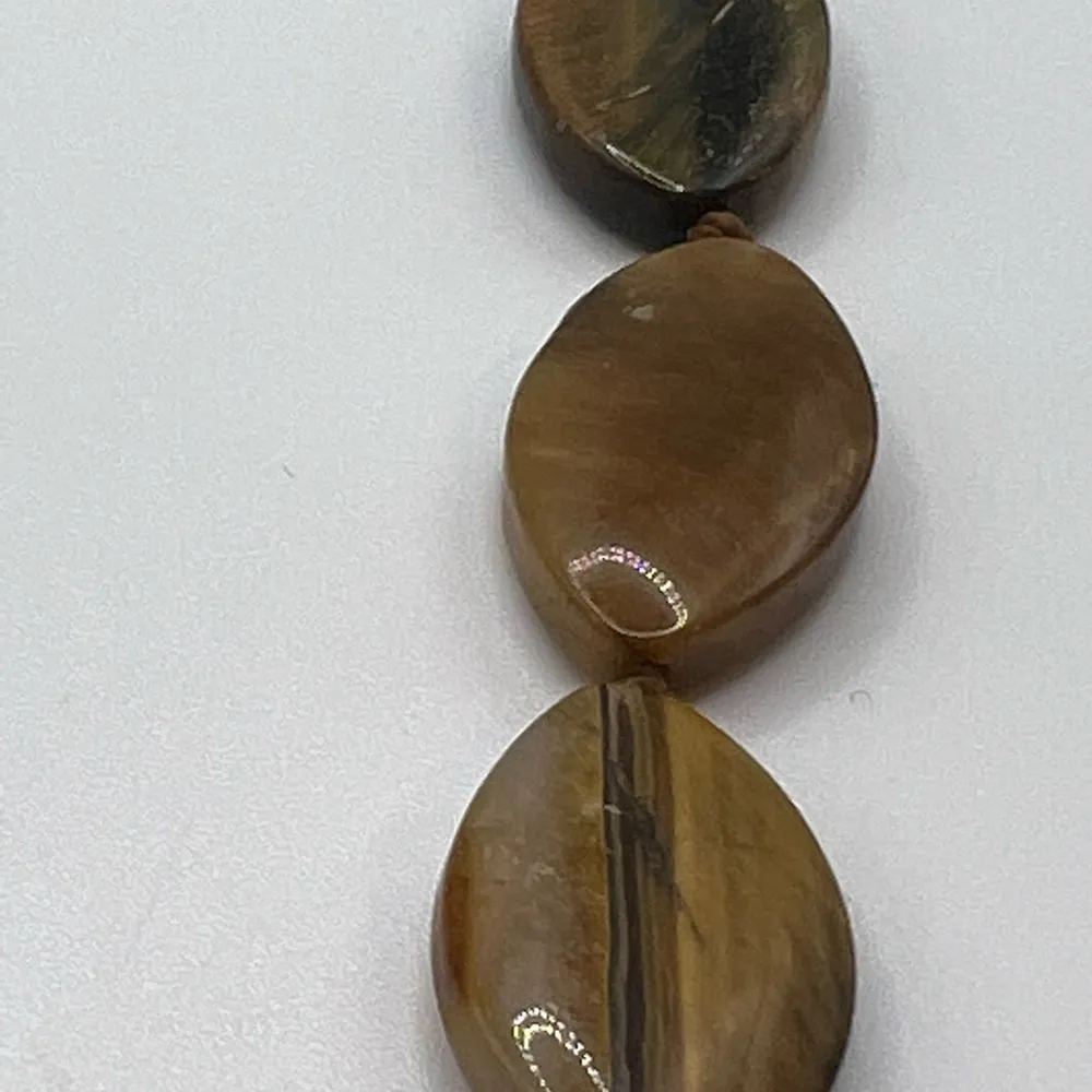TIGER Eye‎ Oval Brown Stone Necklace - Image 11