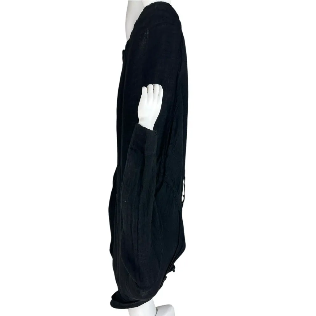 GRIZAS Black 100% Linen Dress Size M Size M - Image 4