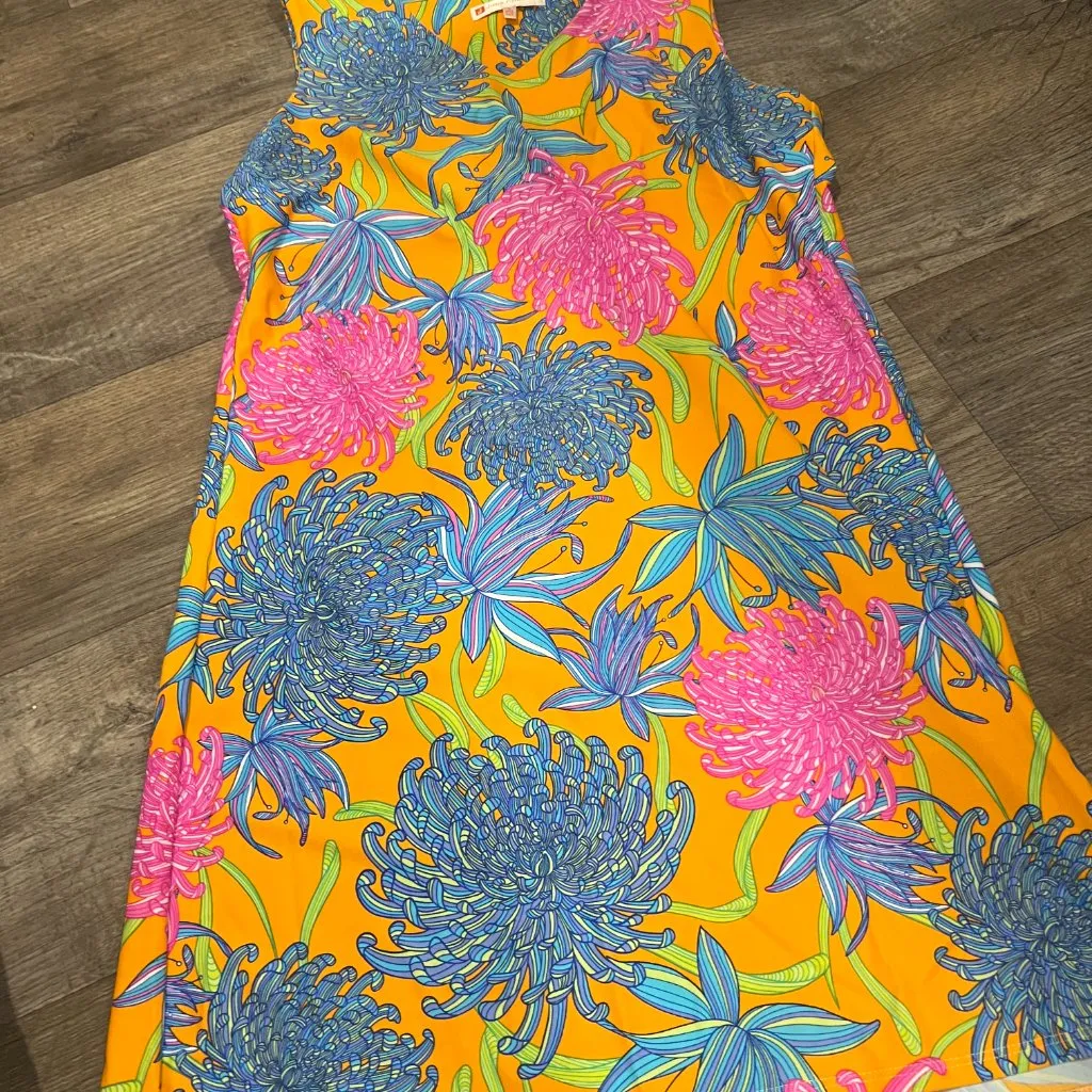 Jude Connally bright orange dress size L Blue Size L - Image 4