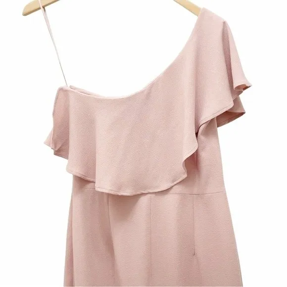 Dress The Population Raquel One Shoulder Dress Blush Pink Women’s Size Large - Image 7