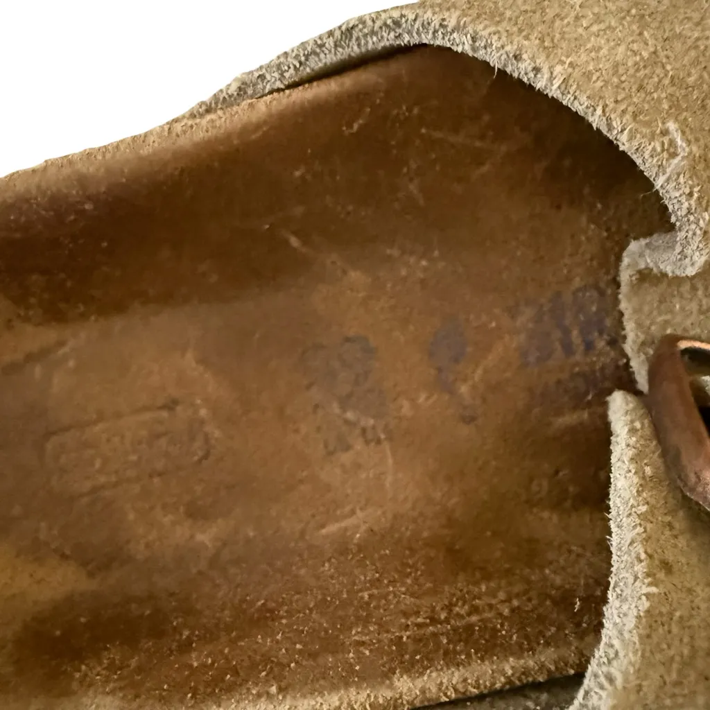 Birkenstock Betula Arizona Sage Suede Leather Double Strap SIZE 39 Narrow - Image 12