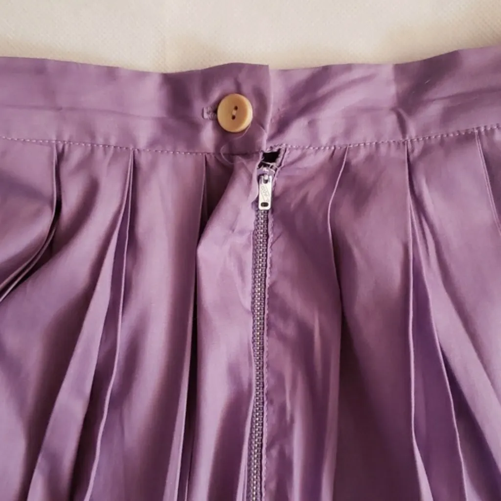 Vintage Modern Jr Gale & Gale purple pleated skirt [see measurements] Size XS - Image 9
