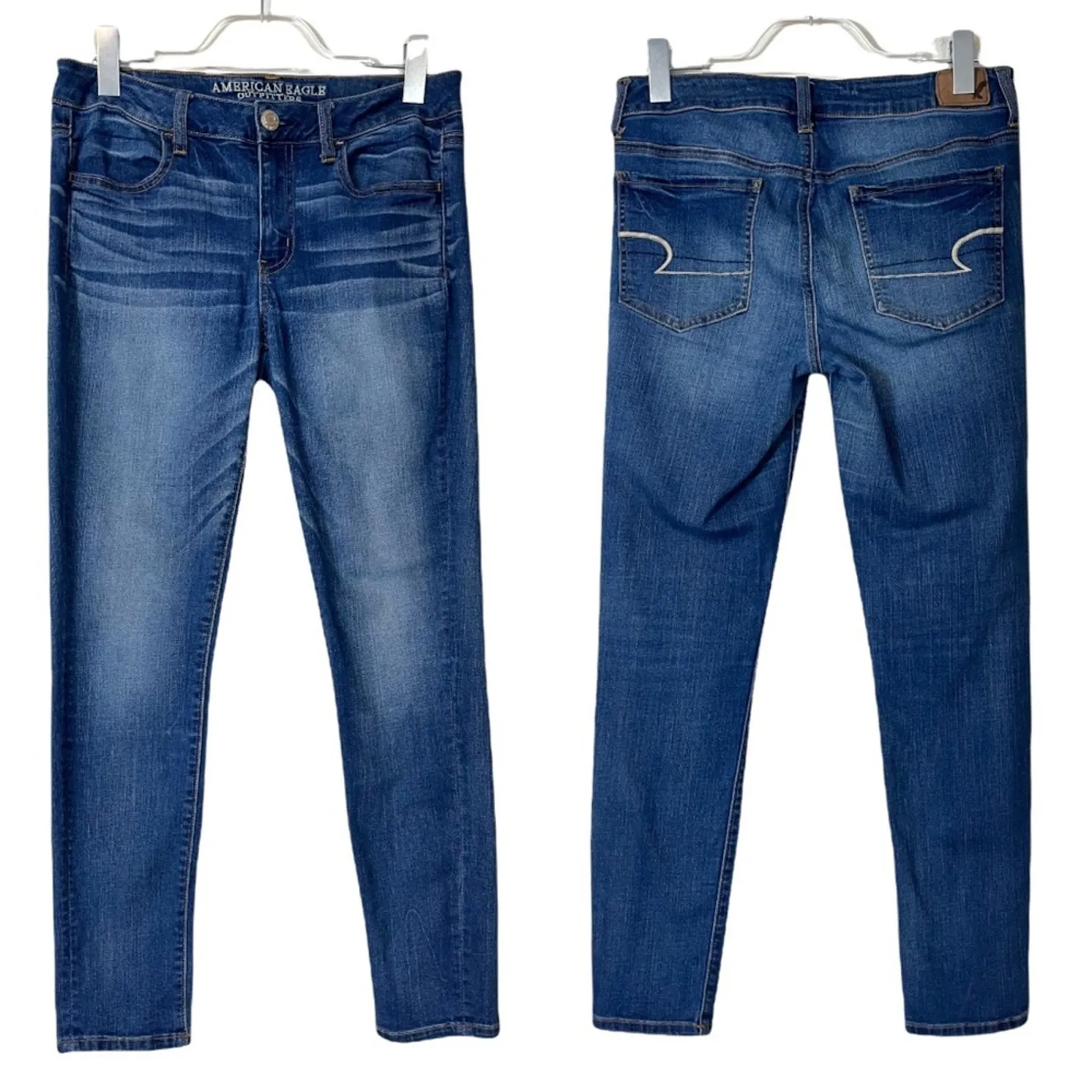 Flying Monkey Women's Jeans Distressed Raw Hem Skinny Ankle Medium Blue Size 30 - Image 6