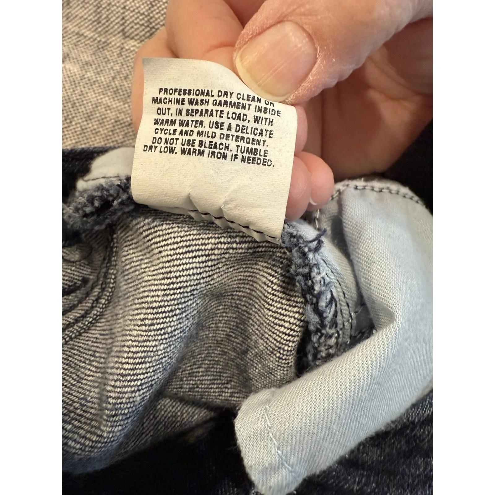 St. John Sport Jeans 14 Blue Cropped Wide Leg High Rise Velvet Accents USA Made - Image 11