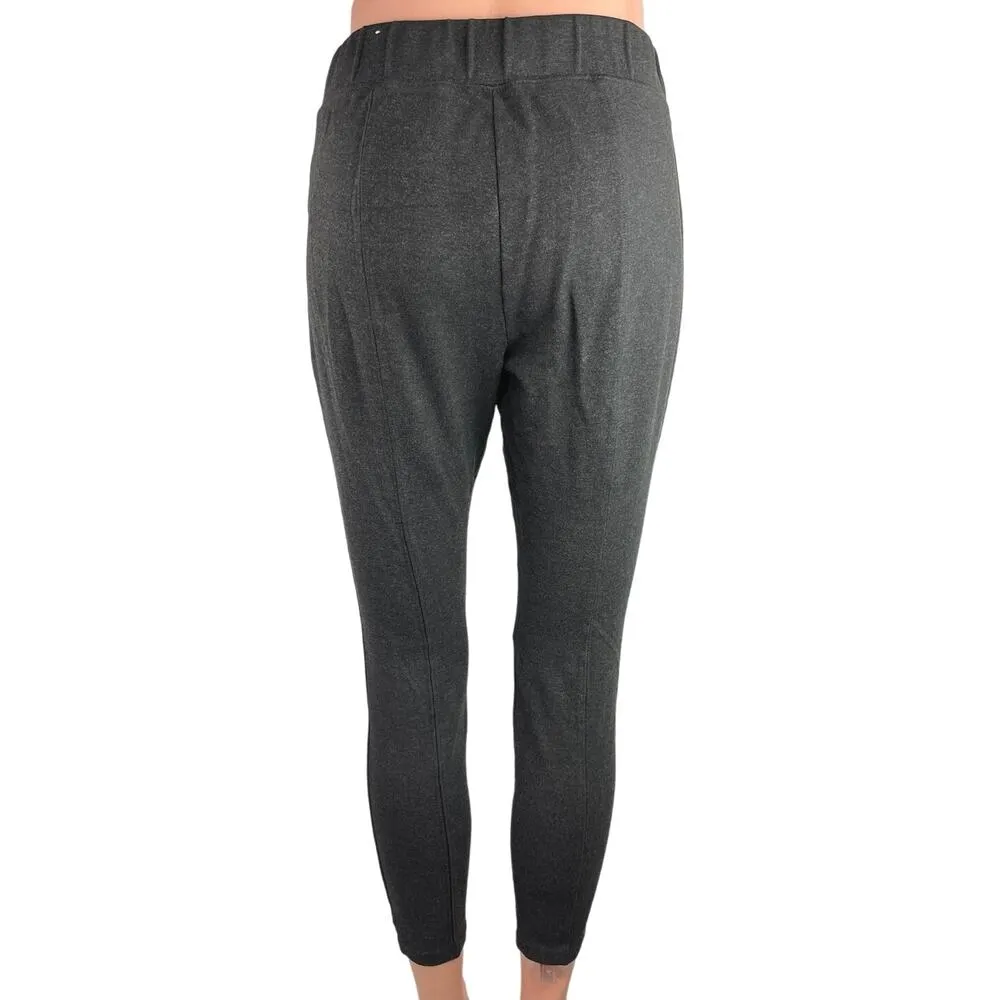 Old Navy Women's Gray Mid Rise Slim Skinny Elastic Waist Tapered Trouser Pants M - Image 3