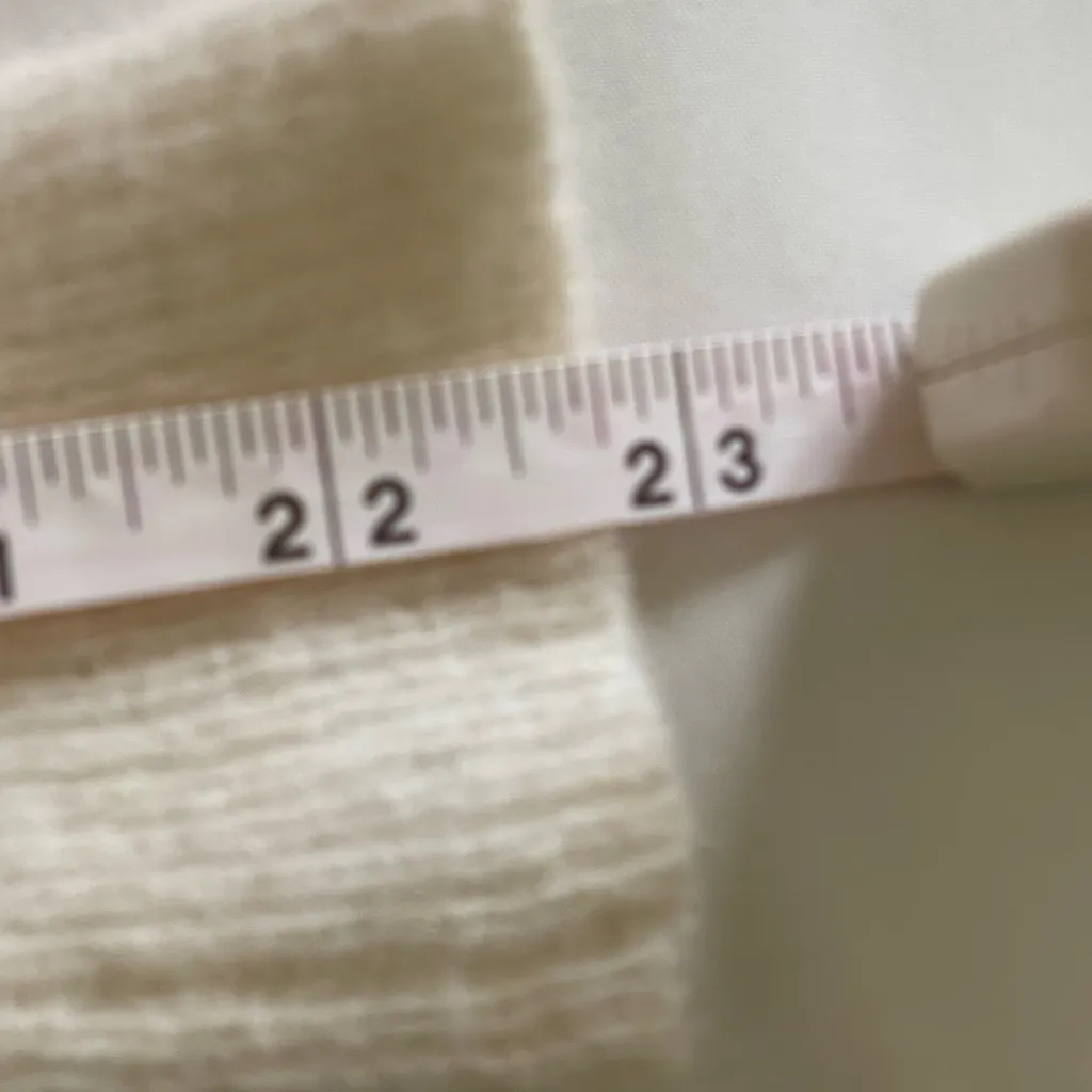 Ganni Women’s Sweater Bubble Sleeves Alpaca/Merino Wool color Off white size S - Image 8