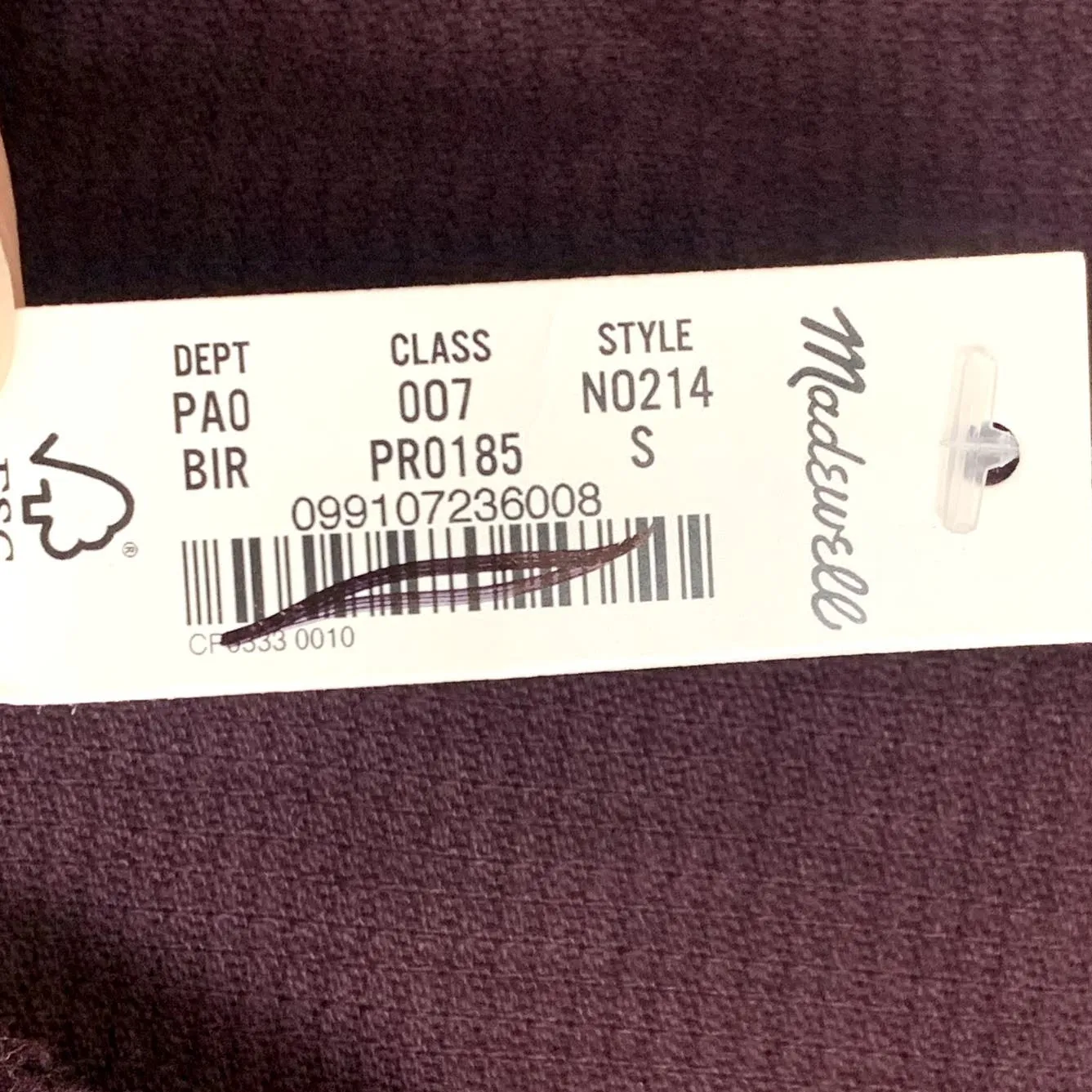 NWT Madewell Sz S Val Waffle-Knit Relaxed V-Neck Top in Deep Purple - Image 6