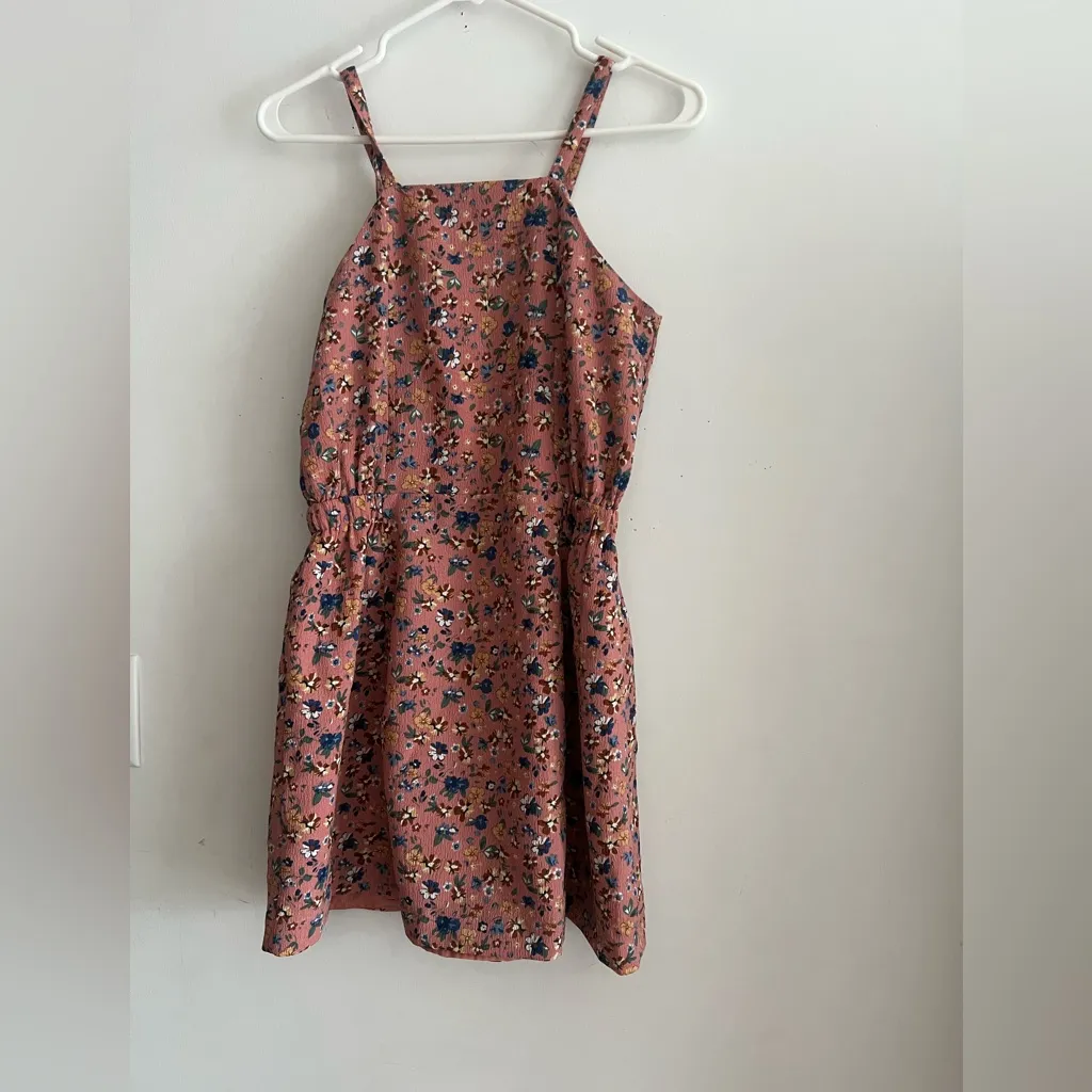 ELLE Women’s Pink Floral Mini Dress Sleeveless Casual Sundress Size M - Image 3