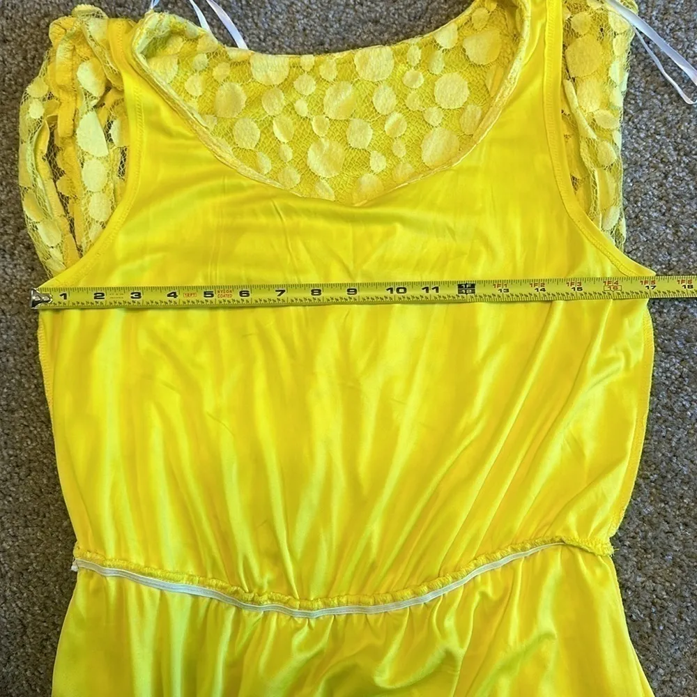 roz & ALI Yellow Lace Dress Size 10 - Image 8