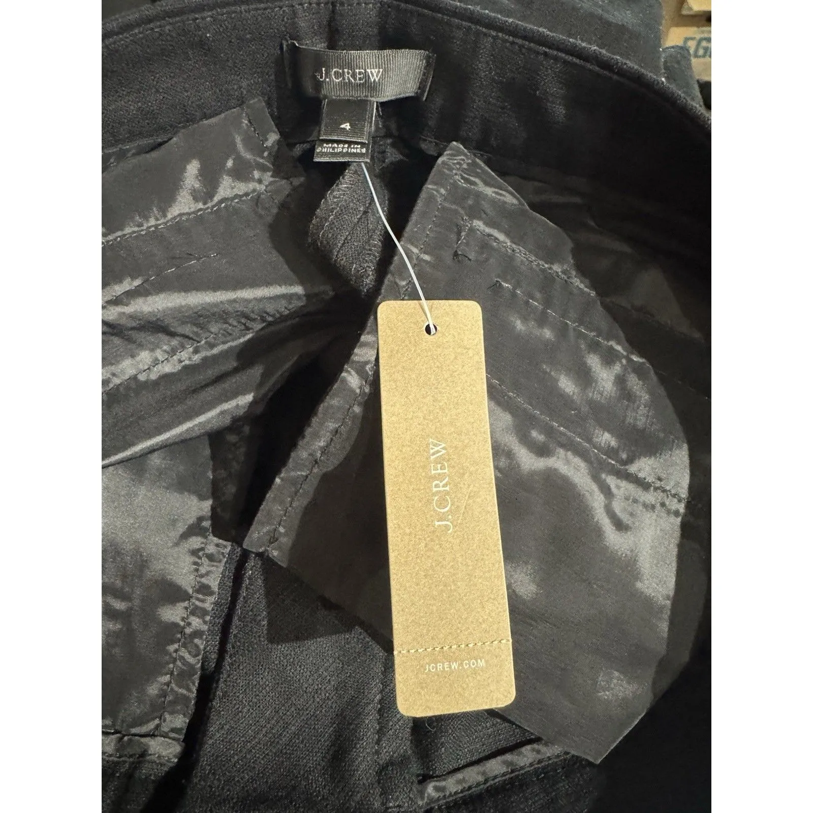 J. Crew Shorts Womens 4 Black Cotton Scalloped Hem NEW - Image 6