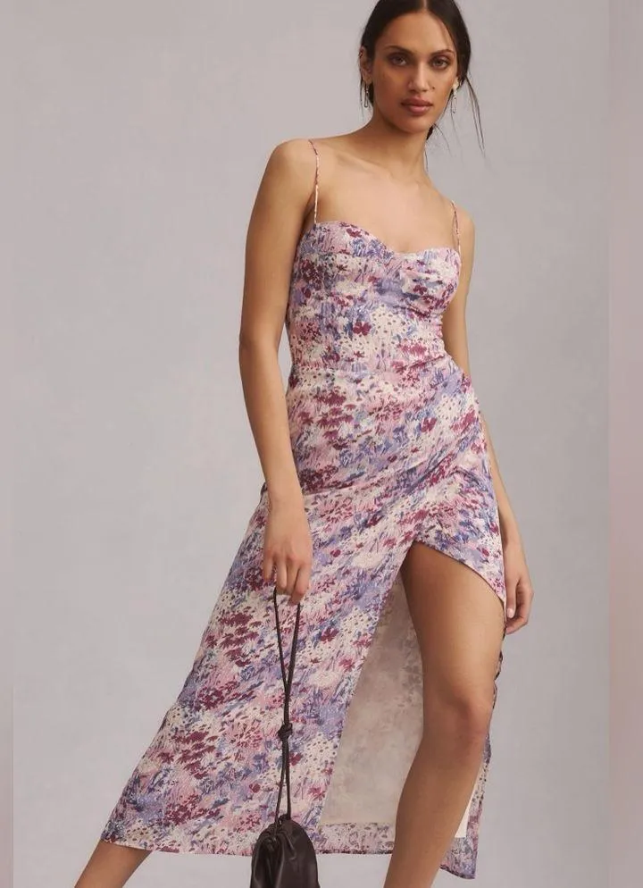 REFORMATION Kourtney Midi Dress in Muse 8 - Image 4