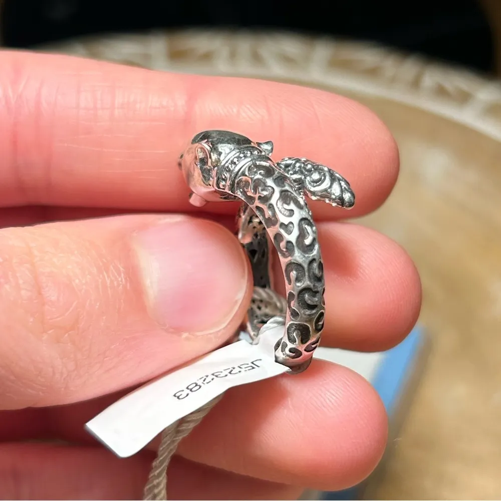 NWT Samuel B Sterling Silver 18K Gold Leopard Bypass Ring - Image 13