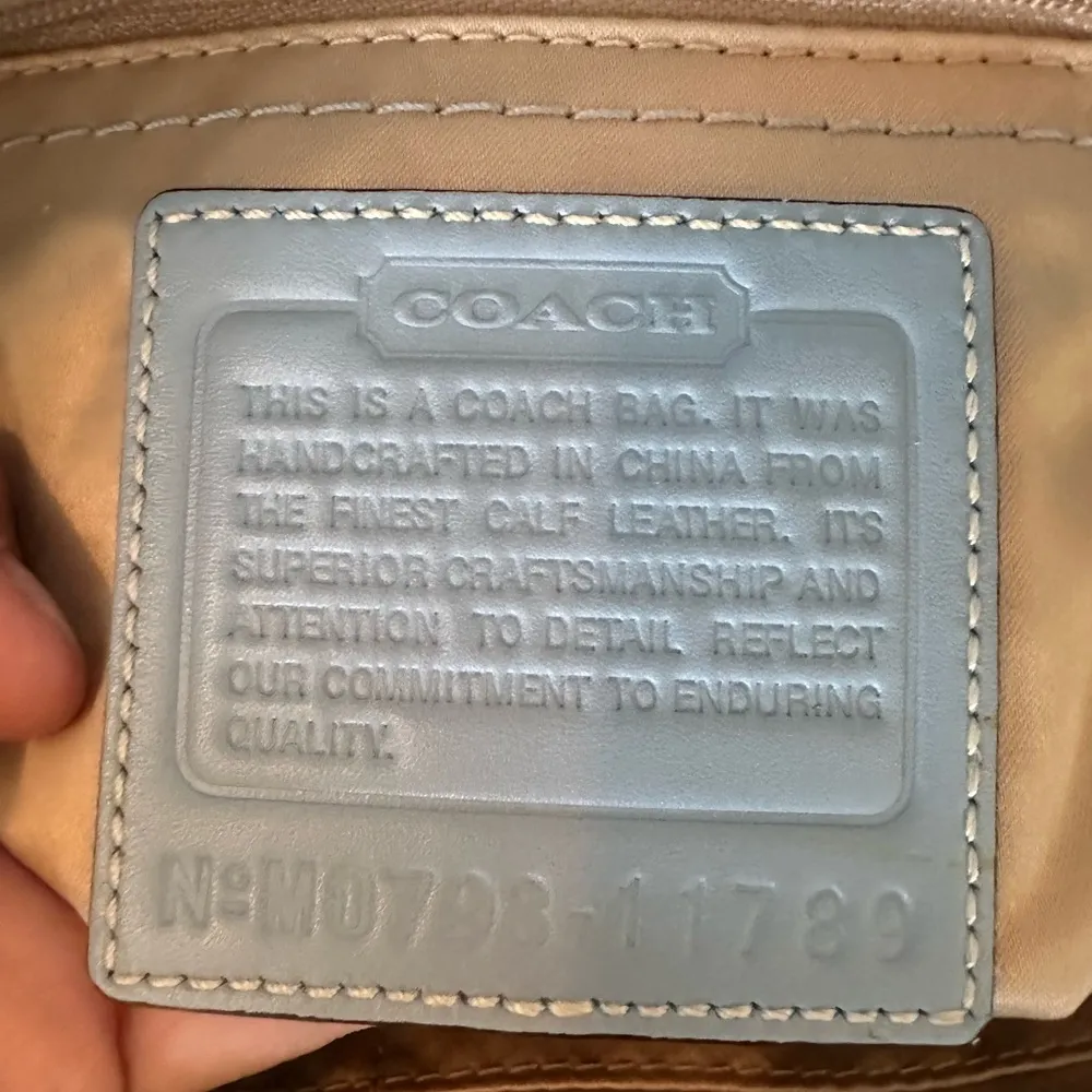 Coach Sky Blue Patent Leather Front Pocket Tote - Image 9