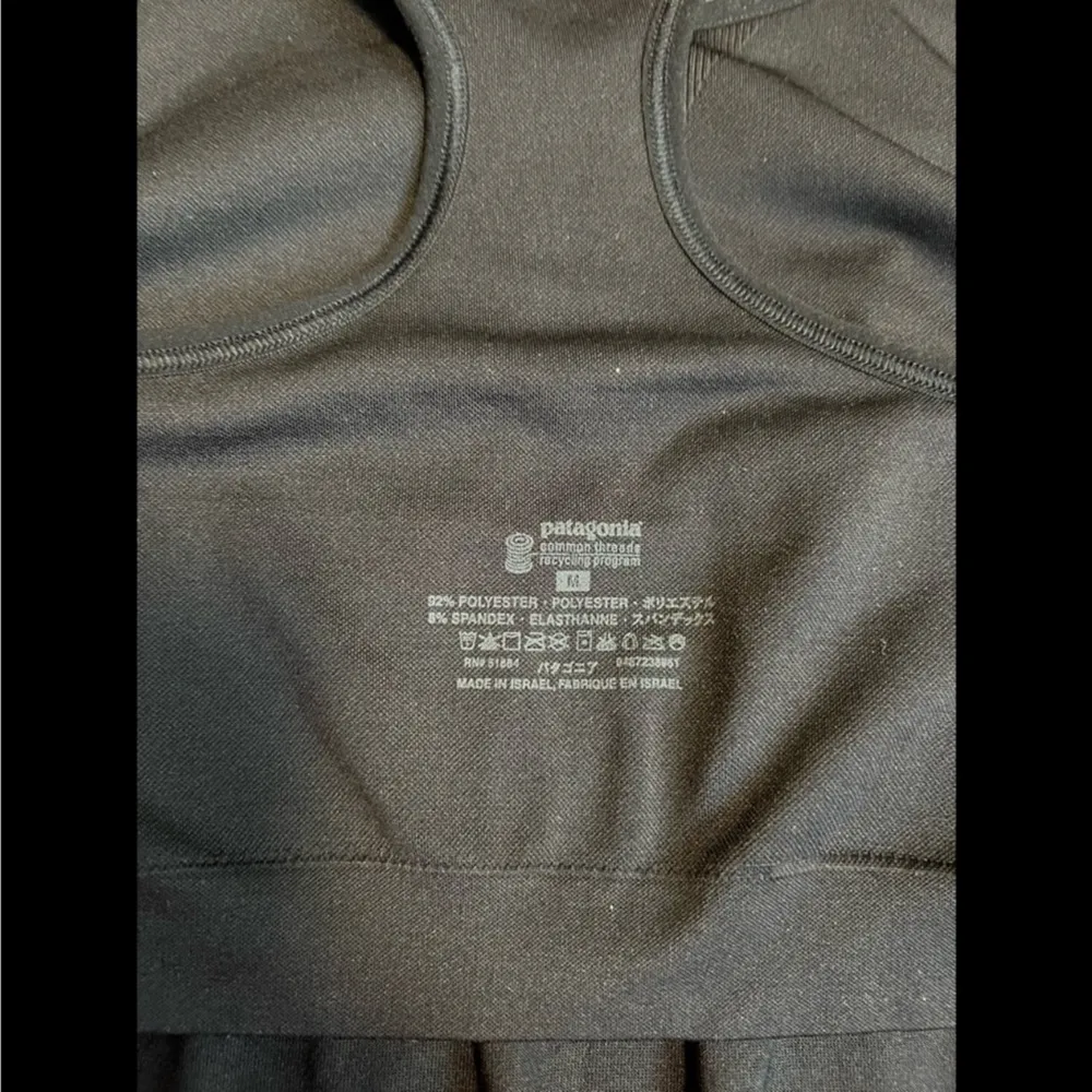 Patagonia Black Racerback A-Line Relaxed Seamless Shelf Bra Tank Top Size Medium - Image 6