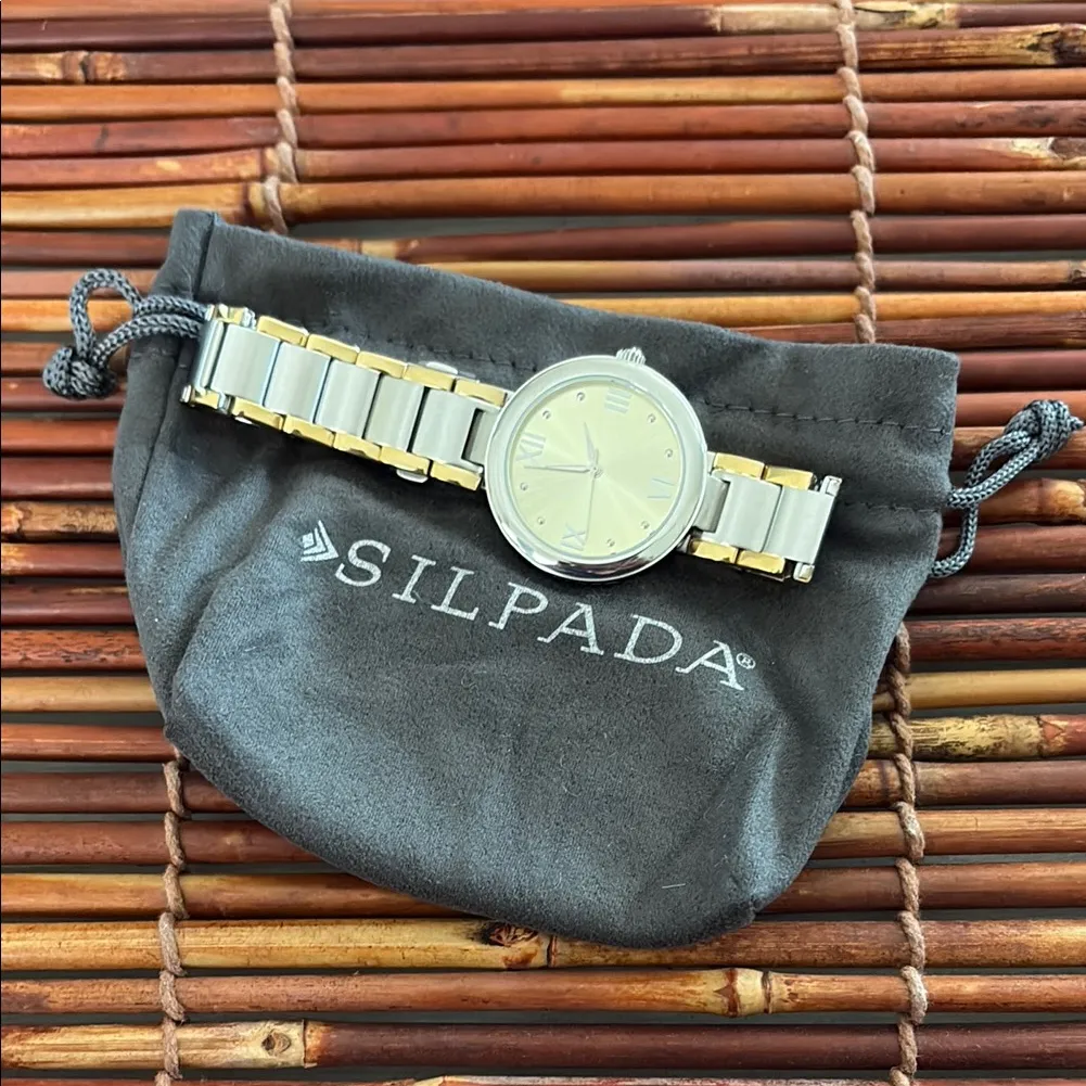 Silpada Silver and Gold Classic Watch - Image 6