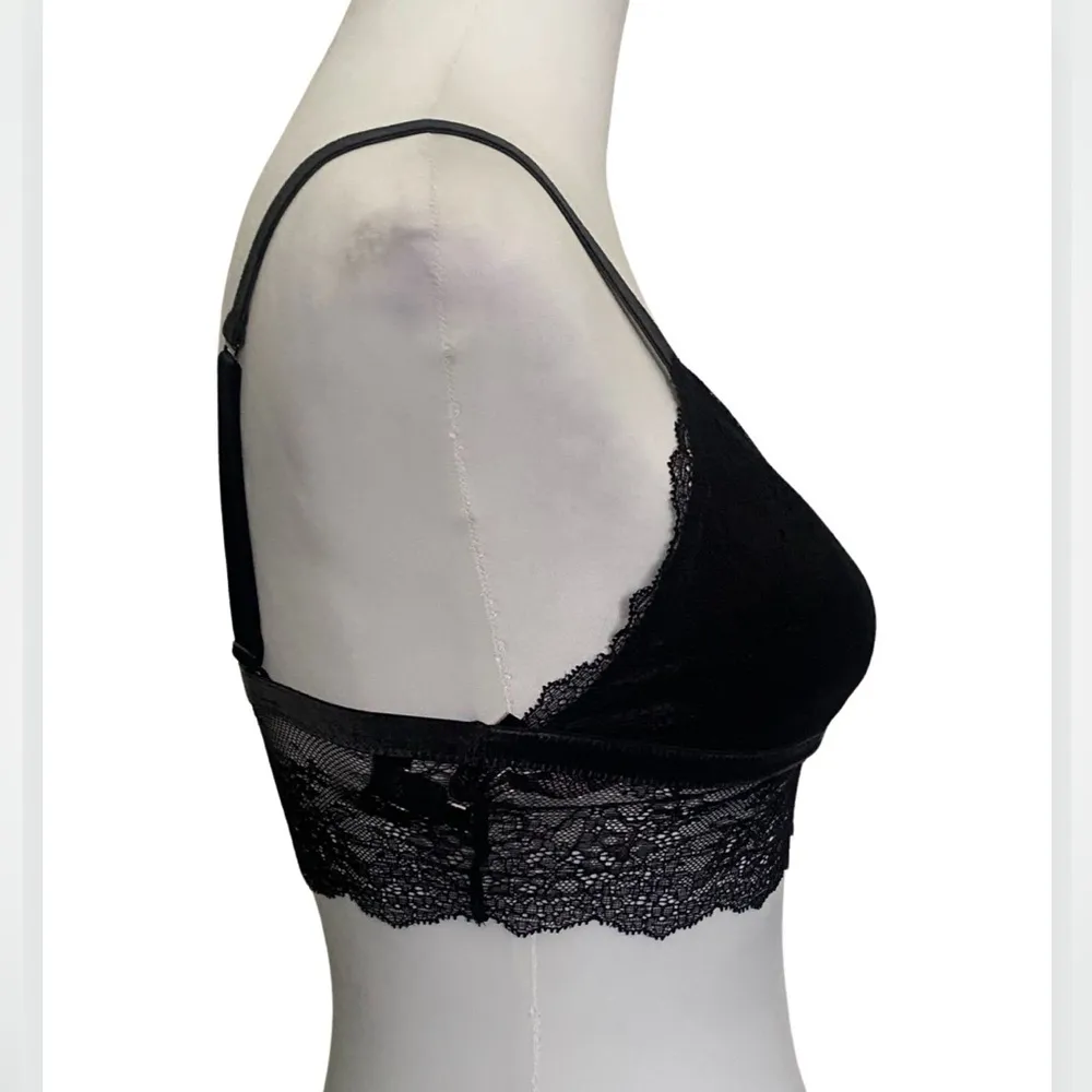 NEW Victoria’s Secret Black Lace Lightly Padded Bralette Bra Small - Image 5