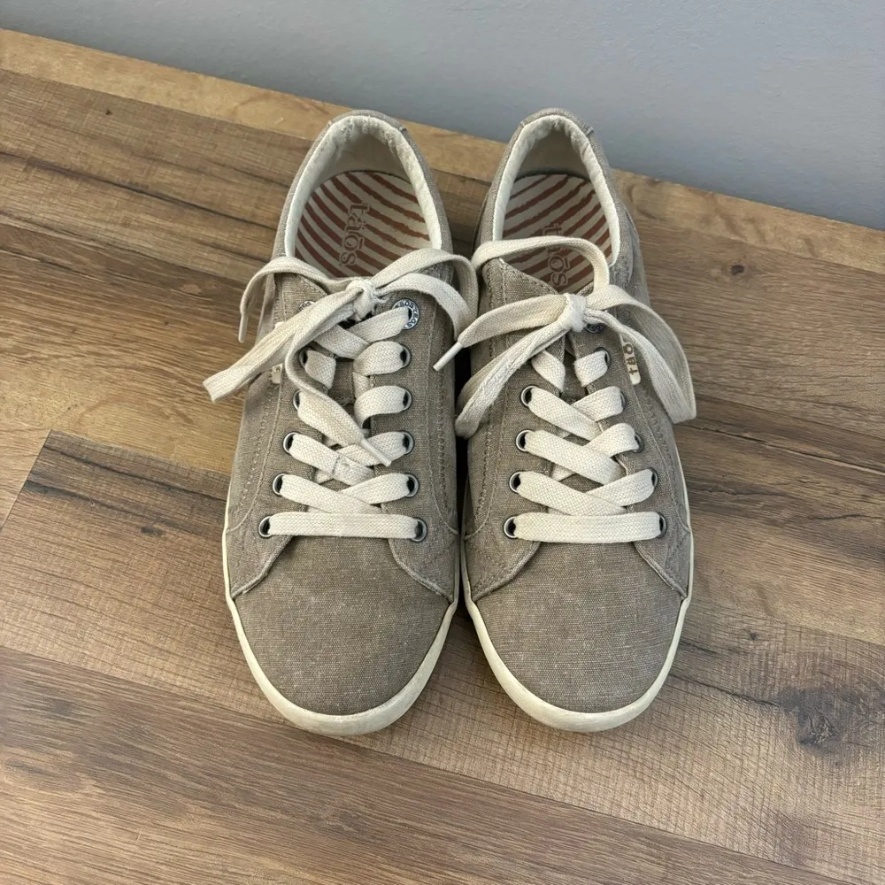 Taos Star Washed Canvas Lace Up Sneakers Women’s Tan Size 8 - Image 6