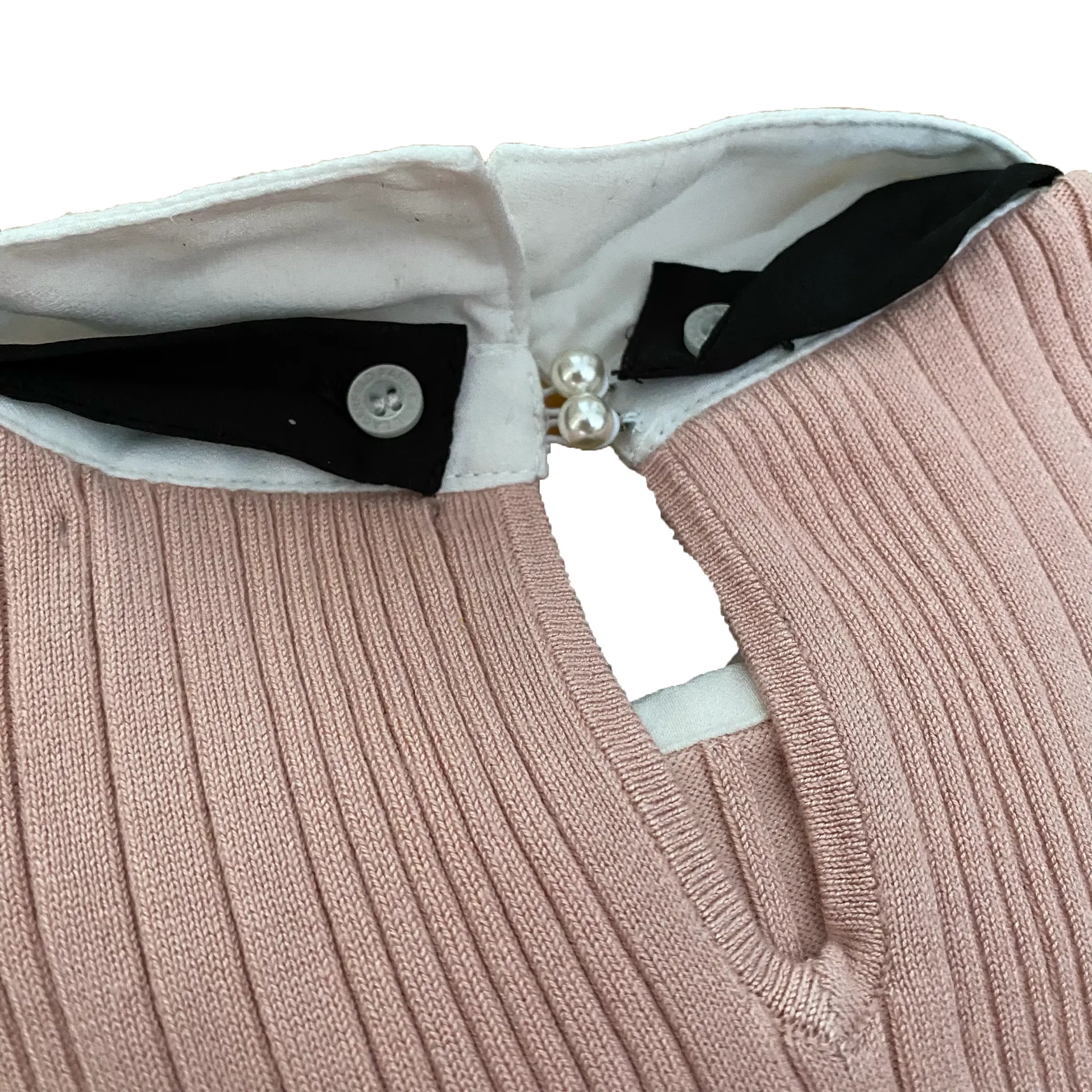 Karl Lagerfeld Pink Ribbed Top - Image 4