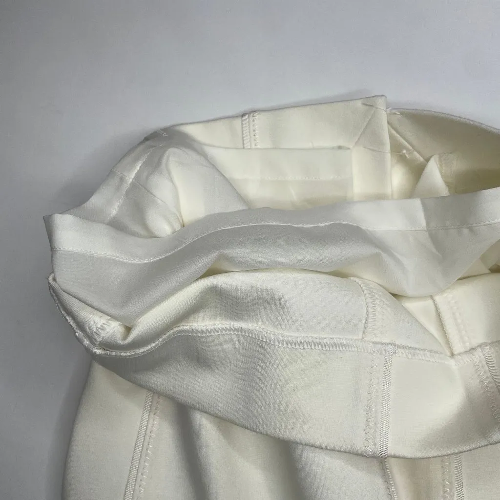 White House Black Market Cream Accent Lined Pencil Skirt Sz 00 Sophisticated - Image 7